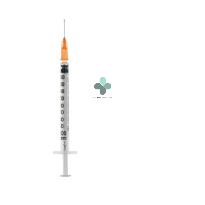 Siringa per insulina extrafine 1ml 100 ui ago removibile 26 gauge...