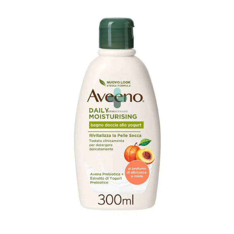 johnson & johnson spa aveeno bagno doccia yogurt albicocca & miele (300 ml)