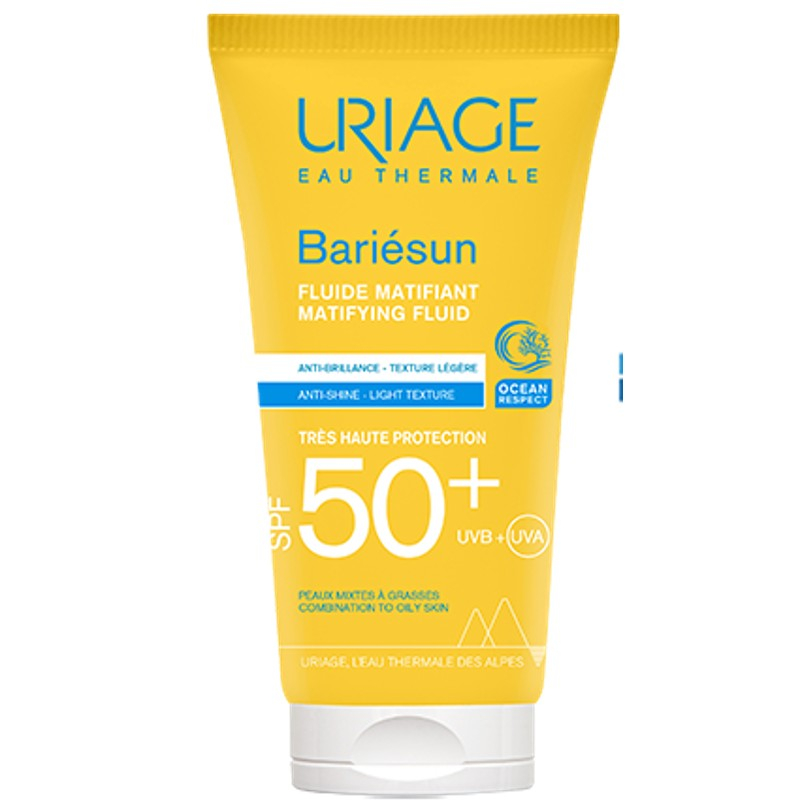 Uriage Bari&eacute;sun - Fluido Matificante SPF50+ per Pelle Sensibile