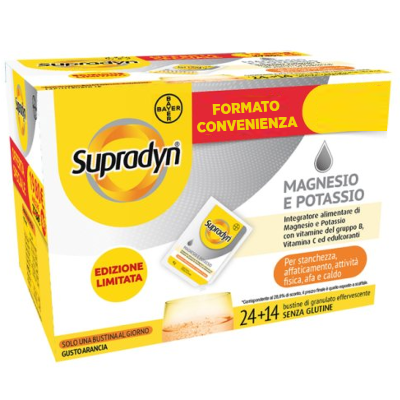 Supradyn Magnesio e Potassio per Equilibrio Elettrolitico, 14+24 Bustine