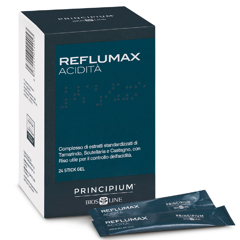 Bios Line Principium - Integratore per Controllo Acidit&agrave; Gastrica, 24 Stick Gel