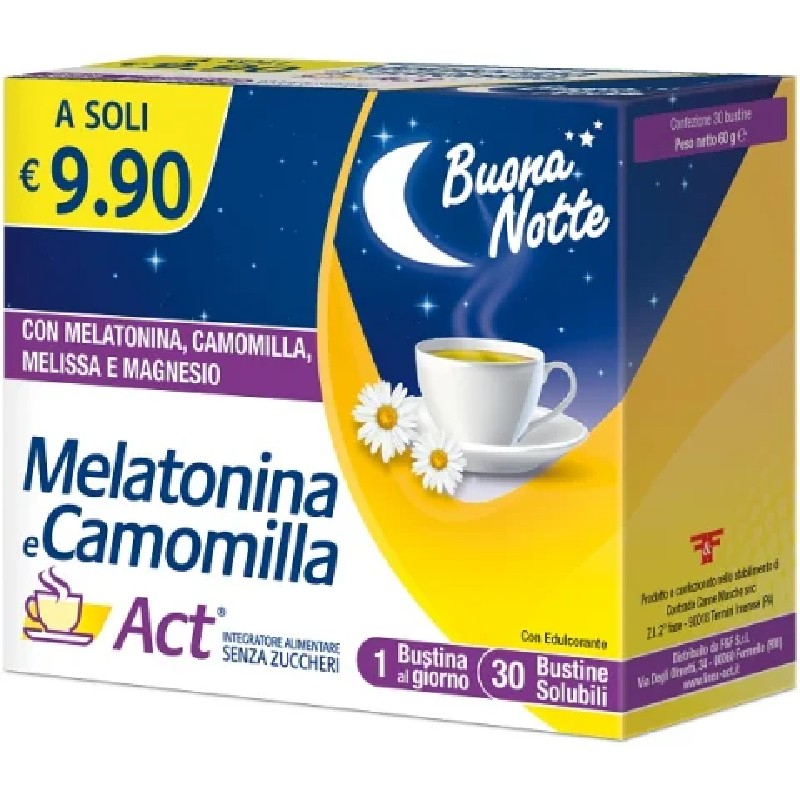 Linea Act Integratore per il Sonno con Melatonina e Camomilla